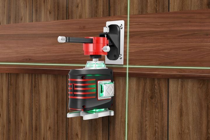 LASER KRZYŻOWY 16 LINII POZIOMICA LASEROWA 360 SAMOPOZIOMUJĄCA 4D WALIZKA zdjęcie 2