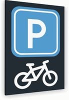 Tabliczka znak informacyjny 40x30 Antracyt PARKING DLA ROWERÓW Dibond