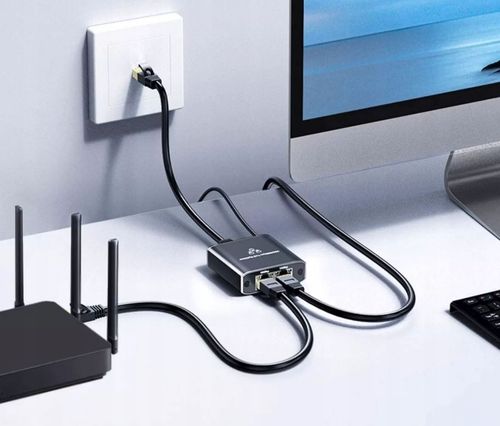 ADAPTER ROZDZIELACZ MINI SWITCH SPLITTER LAN ETHERNET RJ45 2XRJ45 1000M 1GB na Arena.pl