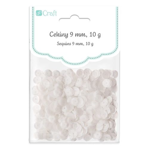 CEKINY MATOWE 9 MM 10 G - BIAŁE DALPRINT na Arena.pl