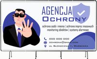 BANER REKLAMOWY OCZKOWANY 200x100cm różne wzory AGENCJA OCHRONY