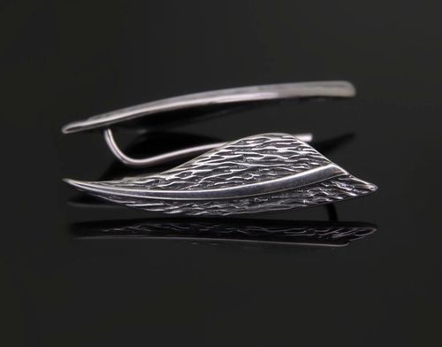 NAUSZNICE NA CAŁE UCHO DÓŁ PIÓRA SKRZYDŁA 925 na Arena.pl