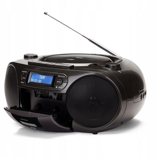 BOOMBOX RADIOODTWARZACZ BLUETOOTH DAB+ MAGNETOFON PILOT AIWA BBTC-660DAB/BK zdjęcie 4