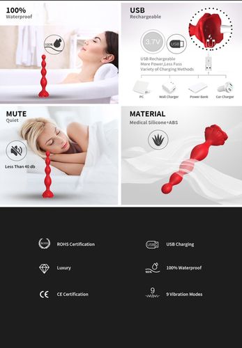 rosestick red, 9 vibration functions na Arena.pl