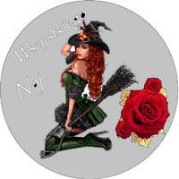 Opłatek na tort Wiedźma Czarownica Miotła Postać Kobieta Urodziny 18 30 40