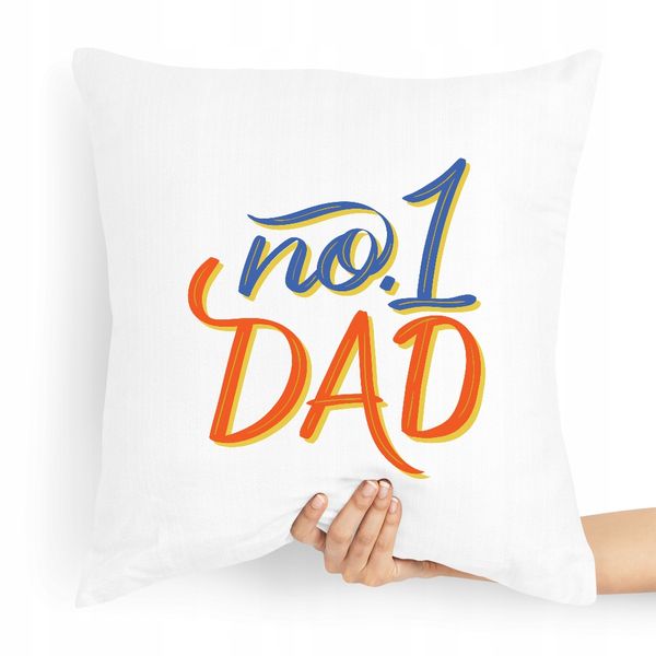 Poduszka Prezent Dla Taty Ojca No.1 Dad Z Nadrukiem Ze Zdjęciem zdjęcie 1