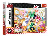TREFL 16387 Puzzle 100 el. Minnie w salonie kosmetycznym