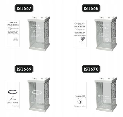 biały ZNICZ GRAWER KAPLICZKA personalizowany twój napis dedykacja DLA MAMY na Arena.pl