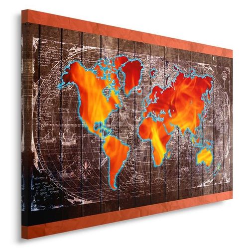 Obraz na płótnie - Canvas, Mapa świata 40x30 na Arena.pl