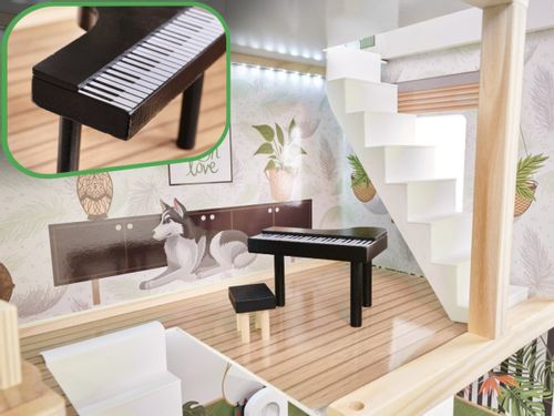 Domek dla lalek drewniany apartament Ikonka boho na Arena.pl