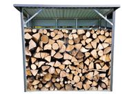 Wiata śmietnikowa otwarta drewutnia spad tył 2x0,8 Schowek na drewno TS632