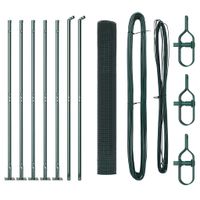 Ogrodzenie z słupkami Zielony 0.8 x 10 m Stal