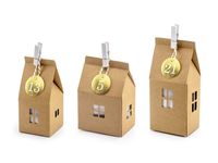 Kalendarz adwentowy pusty domki kraft do samodzielnego wypełnienia