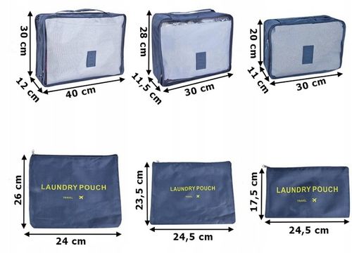 ORGANIZER PODRÓŻNY ETUI DO WALIZKI TORBY NA UBRANIA BUTY ZESTAW SASZETKI na Arena.pl