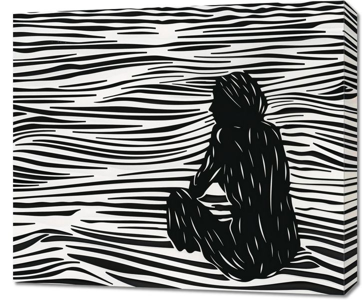 Obraz 70x60cm Złożone Fluidalne Linie zdjęcie 1