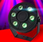 Stroboskop mini reflektor disco 6x1W LED RGB sound-activated / AUTO