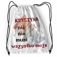 Plecak Dla Krystyny Sportowy Szkolny Worek Torba Z Nadrukiem Ze Zdjęciem