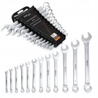 Zestaw klucze płaskie oczkowe 2 dwustronne 12 sztuk 6-22 mm KD10937