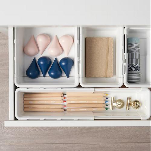 Rozsuwany pojemnik pudełko organizer do szuflady 13-18x9cm KACKLA biały na Arena.pl