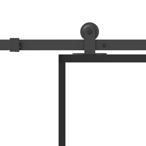 Drzwi przesuwne z osprzętem, szkło ESG i aluminium, 76x205 cm na Arena.pl