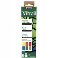 2 x Zestaw farb do szkła Pebeo Vitrail Decouverte 6x20ml witrażowe transpar