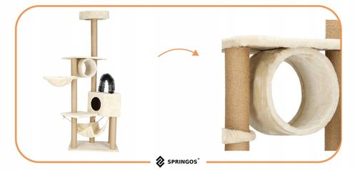 DRAPAK DLA KOTA KOTÓW WYSOKI DUŻY WIEŻA LEGOWISKO DOMEK 7 POZIOMÓW SŁUPEK na Arena.pl