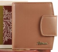 PREMIUM mały skórzany PORTFEL damski PORTMONETKA -PETERSON- slim no3