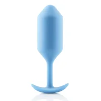 b-vibe snug plug 3 teal - silikonowy anatomiczny model z obciążeniem 180g