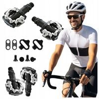 PEDAŁY ROWEROWE SPD PD-M520 SHIMANO CZARNE MTB + BLOKI SH-51