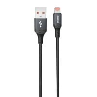 kabel przewód usb-a - iphone lightning w oplocie 3a 30w 1.2m - czarny