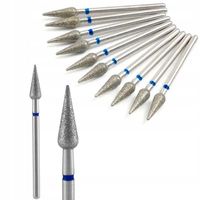 FREZ DIAMENTOWY ŚREDNI GRUSZKA SZPIC OSTRA STOŻEK 4/12 mm DO SKÓREK 10 szt.