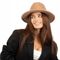 KAPELUSZ PANAMA fedora elegancki damski filcowy