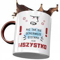 Kubek Bordowy Dla Stefanii Koleżanki Na Prezent Z Nadrukiem Ze Zdjęciem