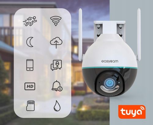 Kamera IP EasyCam obrotowa zewnętrzna Tuya 3MPx na Arena.pl