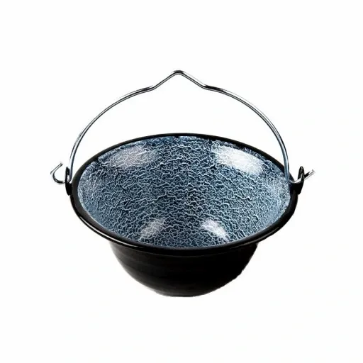 Kociołek wiszący węgierski emaliowany 50 l zdjęcie 1