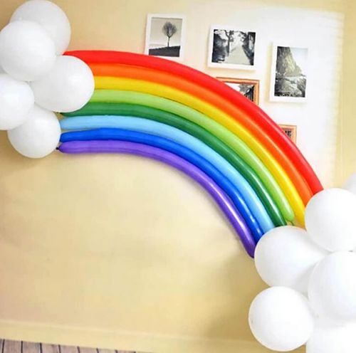 Balony do modelowania tęcza chmury kolorowe na Arena.pl