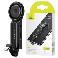 usams adapter au11 2w1 usb-c - 3,5mm+usb-c +  ring holder