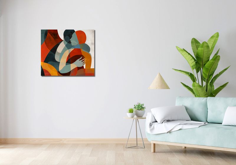 Obraz 70x60cm Objęcia zdjęcie 2