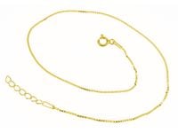 Elegancka pozłacana srebrna bransoletka na nogę kostka wenecka srebro 925 FL139BGN