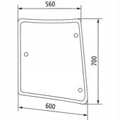 Szyba narożna lewa Case JX 55, 60, 65, 70, 75, 80, New Holland TD, 5089600
