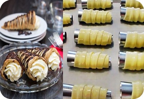 FOREMKI DO RUREK DO PIECZENIA RURKI Z KREMEM CIASTEK 10szt DUŻE 12cm SUPER na Arena.pl