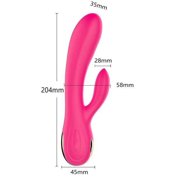 Wibrator-Silicone Vibrator USB 7 Function + Booster / Heating zdjęcie 3
