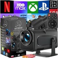 PROJEKTOR RZUTNIK ANDROID TV WIFI LED MINI PRZENOŚNY SMART GŁOŚNIK