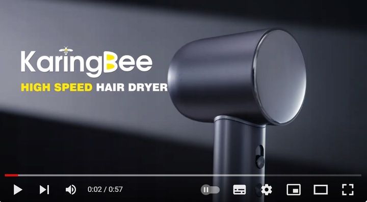 Mocna Suszarka do Włosów Karingbee HS01 Jonizacja 1500W szary zdjęcie 6
