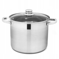 DUŻY GARNEK GASTRONOMICZNY Z POKRYWA 6.5L IND GAZ