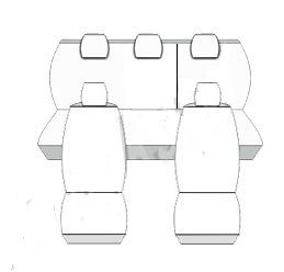 Pokrowce MIAROWE do Skoda Fabia II 2 2007-2014r. tył 2/1 P1 na Arena.pl