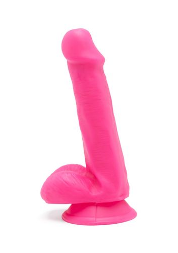silikonowy penis dildo z jądrami przyssawką 15cm na Arena.pl