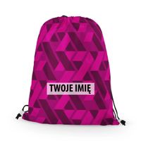 WORKO-PLECAK SPORTOWY z Twoim imieniem Różowe pasy 218