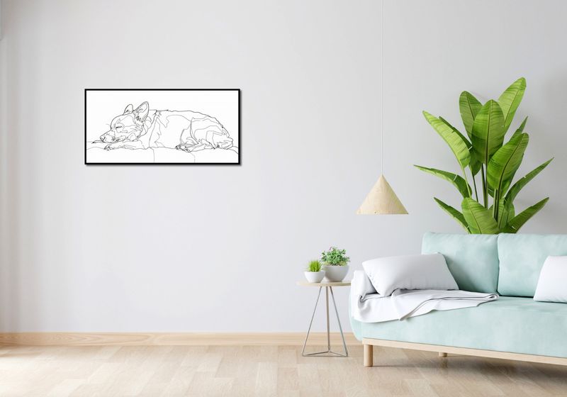 Plakat 91,3x44,5cm Śpiący Psiak zdjęcie 4