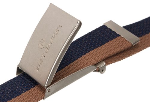 pasek parciany ptn silver-navy-brown-105 na Arena.pl